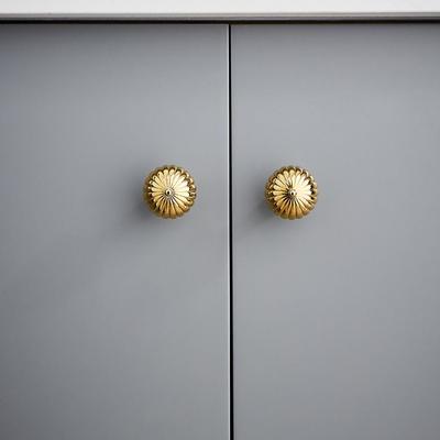 Классическая латунная ручка для дверцы шкафа Золотая ручка в форме зонтика Латунные ручки Европейский стиль Ручки для ящиков Комод