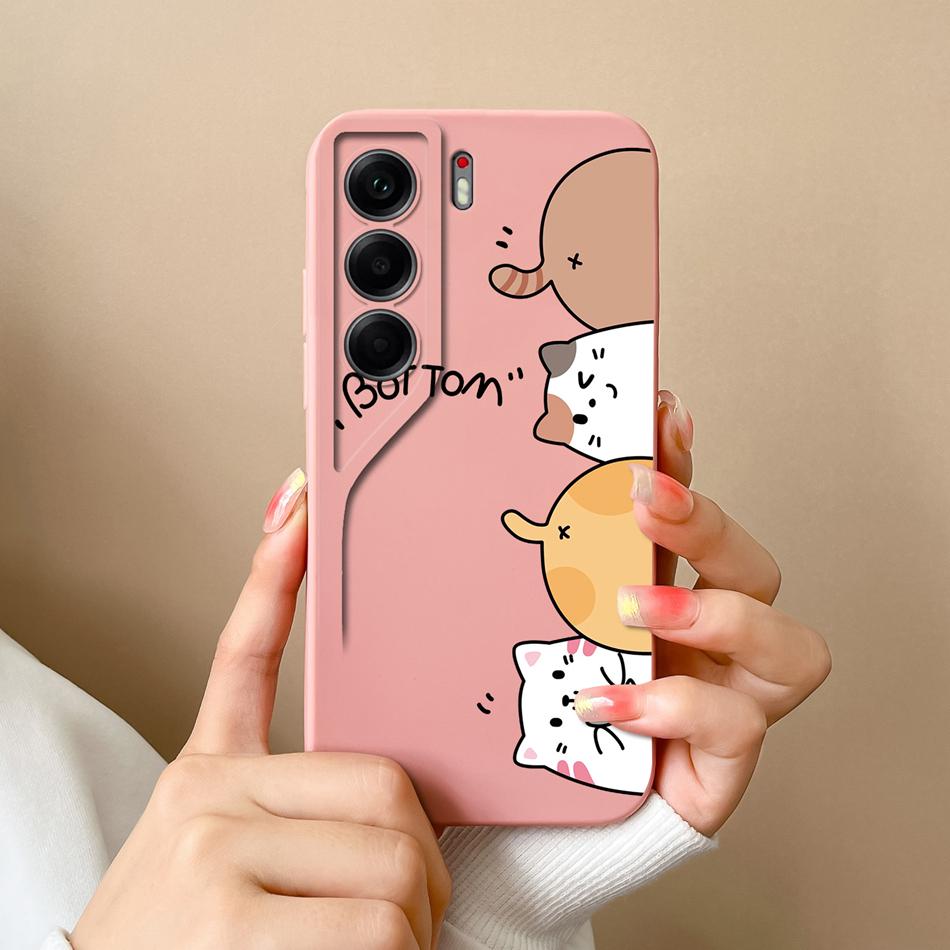 Чехол для телефона Tecno Camon 40 Pro Милые животные Мягкая задняя крышка Жидкий силиконовый корпус для телефона Camon40 Pro 4G 5G Защита от падения Funda
