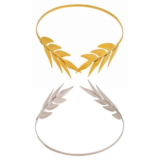 Корона в форме листа, изысканный однотонный головной убор из нержавеющей стали, свадебное платье, аксессуары, королевская тиара, корона, женский головной убор