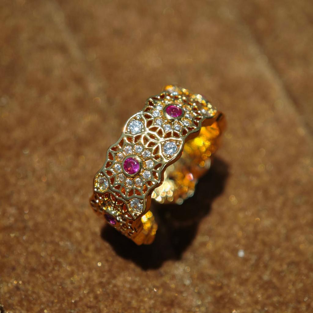 Винтажное матовое кольцо класса люкс рубиново-пурпурного цвета с бриллиантами и эмалью, кольцо на указательный палец, для ношения в несколько рядов, ветер, премиальные универсальные аксессуары