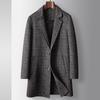 Мужское пальто осень и зима длинный шерстяной тренчкот Qiandongge молодежное деловое повседневное двухстороннее теплое пальто Tide
