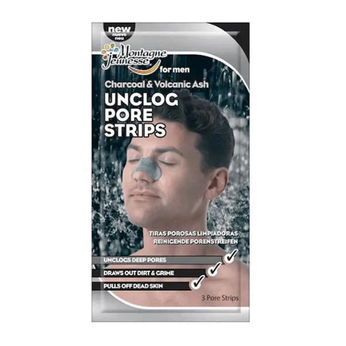 Strips - MONTAGNE JEUNESSE - Charcoal & Volcanic Ash - 3 Units - Vegan - Tous types de peau