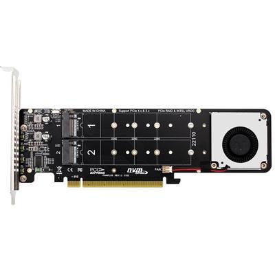 Карта расширения SSD RAID PCI-e 4.0 x16 с 4 м. 2 порта NVMe 4 x 32 Гбит/с