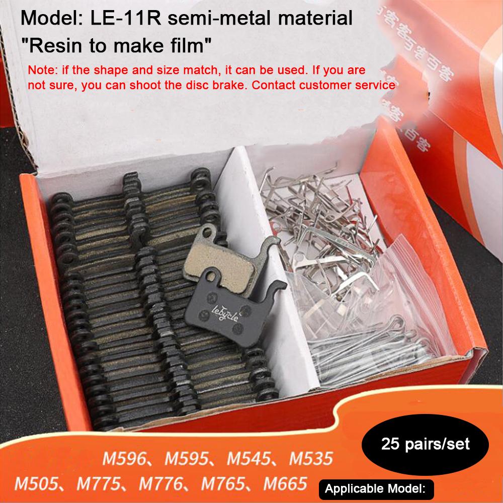 Lebycle-25 Pair MTB Bicycle Disc Brake Pads,Resin,Road Bike Hydraulic Disc Brake Pads,Universal for Shimano,SRAM,AVID,ZOOM,B01S