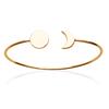 [Q8490] - Позолоченный браслет «Солнце Луна» Золотой - 58 мм - Солнце 10 мм