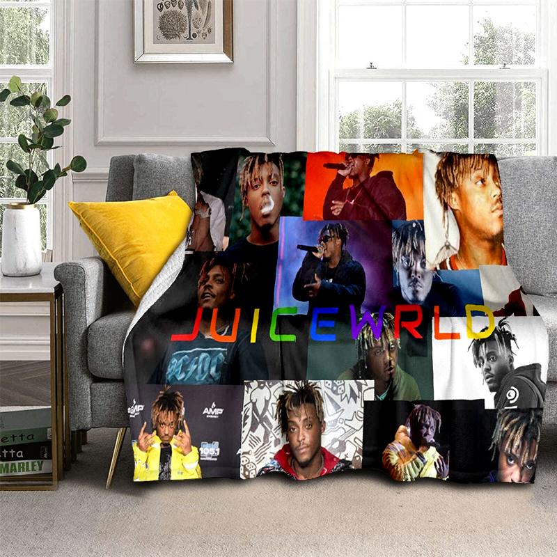 2025 New Style Juice WRLD 999 Legend Rapper Album Blanket,Soft Throw Blanket for Home Bedroom Bed Sofa Travel Cover Kid Gift