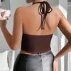 European & American Style Halter Vest: 2025 Autumn/Winter Backless Short Top for Women