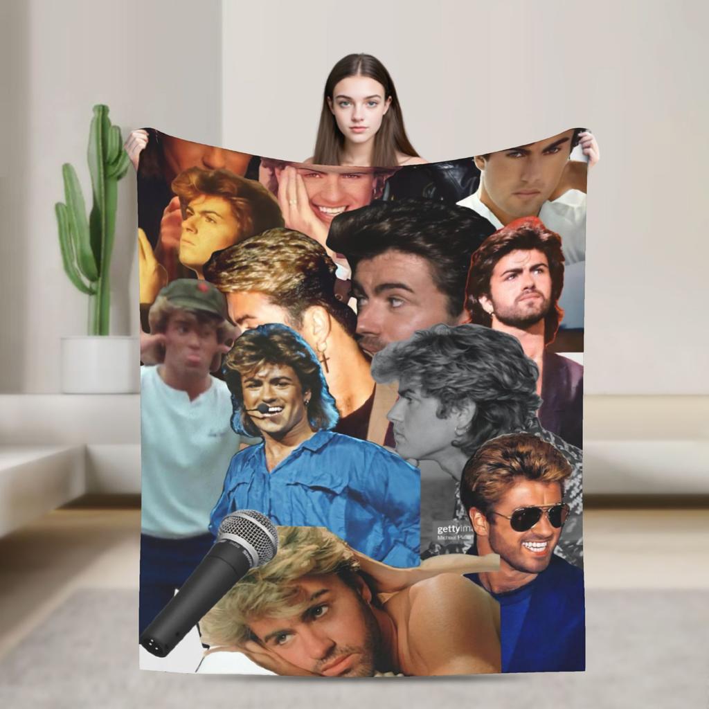 George Michael Singer Legend Flannel Fashion Blankets Music Album Awesome Throw Fashion Blanket for Quilt 200x150cm Warm
