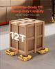 4PCS Machinery Skate Dolly, 26455LBS/12T Industrial Machinery Mover, Heavy Duty Carbon Steel Machinery Moving Skate & 4 Carbon Steel Wheels and 360°
