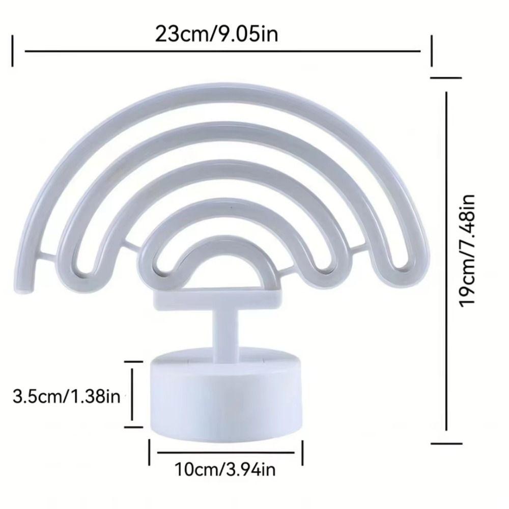 Красочный светодиодный неоновый знак Ночник 3D Акриловый Батарея USB Двойное использование Настольный Радужный Ночной Свет Без мерцания с Основанием