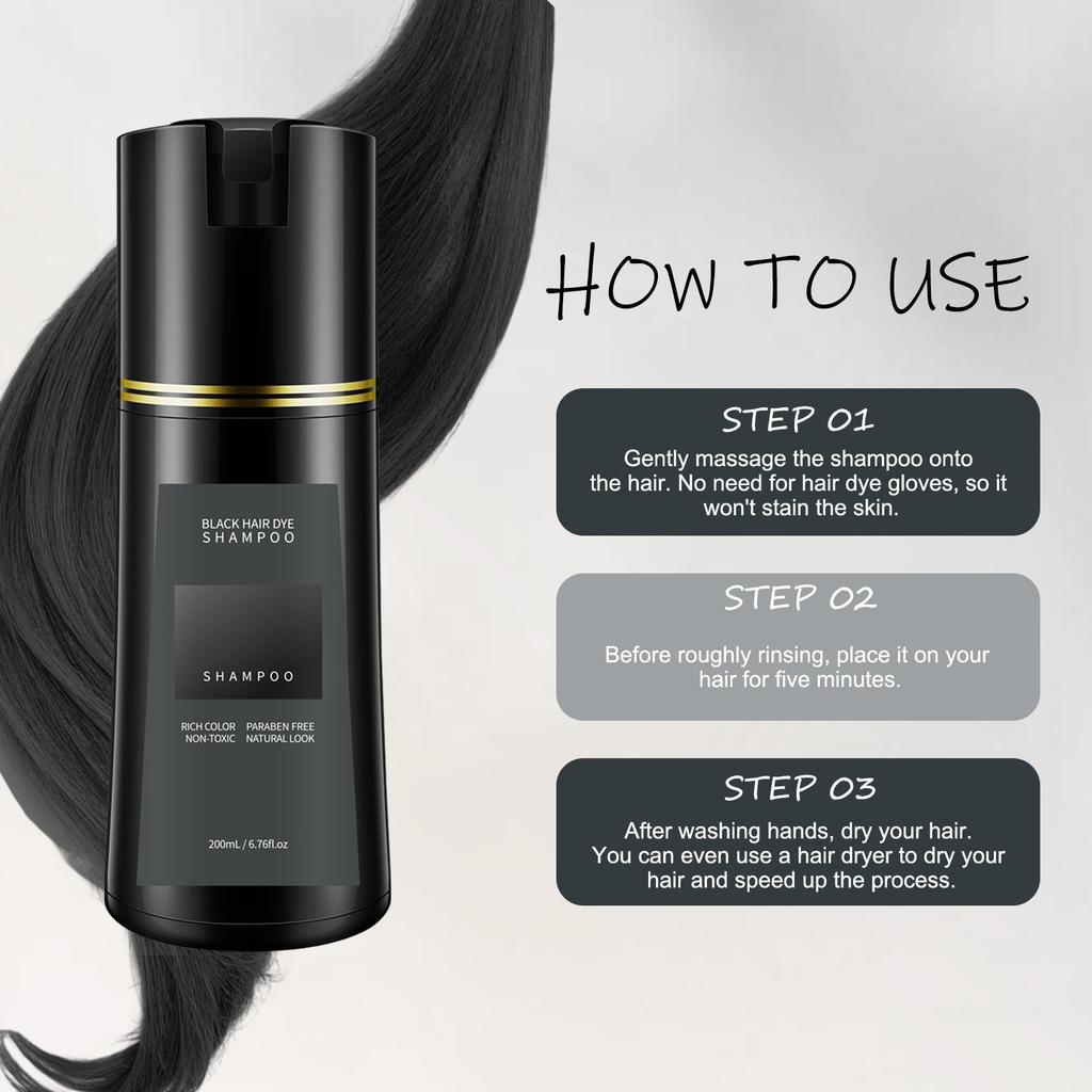 Dyestuff Shampoo Шампунь Нежно и быстро окрашивает, не раздражает окрашивание(светло-коричневый, темно-коричневый, черный 200мл