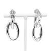 CHANEL Double hoop Earring Silver925 27.2g Women Used