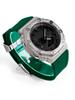 GA2100 Для Casio Дуб Фермерский Резьба Металлический Корпус Ремешок из Смолы GA2100/2110 Модифицированный Резьба GM2100 GBM2100 Корпус Аксессуары для Часов
