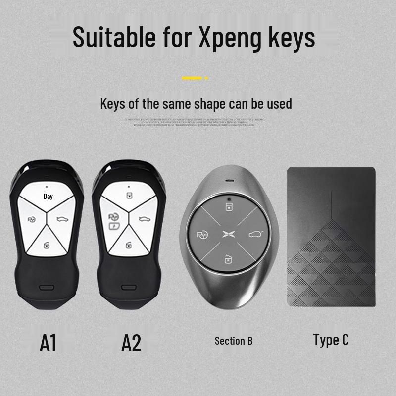 Compatible with XPeng P7i, G6, G9, P5, G3i key case - Premium Protective Shell with Buckle.