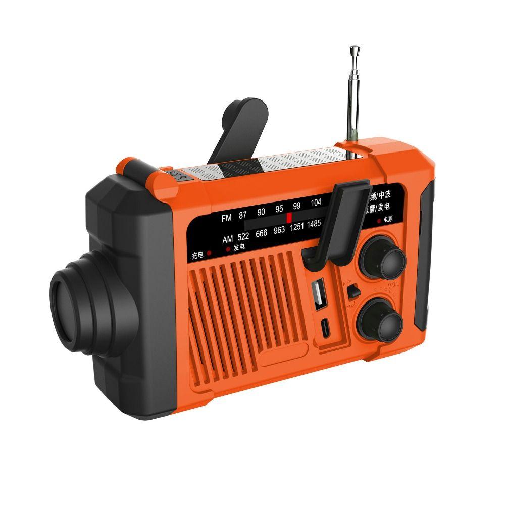 SOS Alarm Hand Crank Radio Reading Light AM/FM Radio  Charging Cell Phone