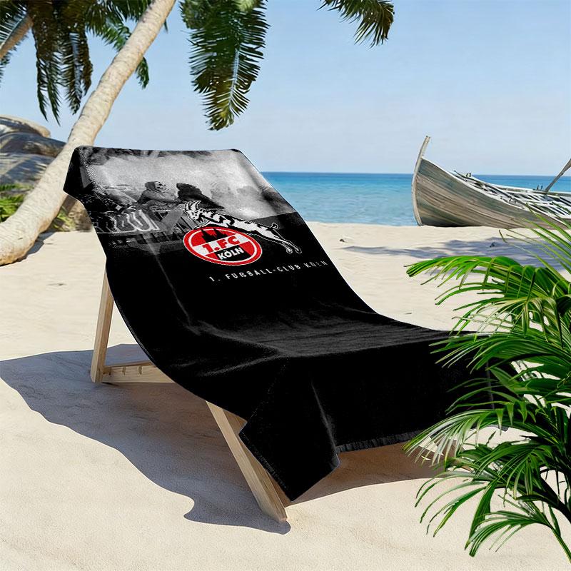 Köln FC Print Beach Towel, Large Soft Quick Dry Towel for Beach Camping Swimming