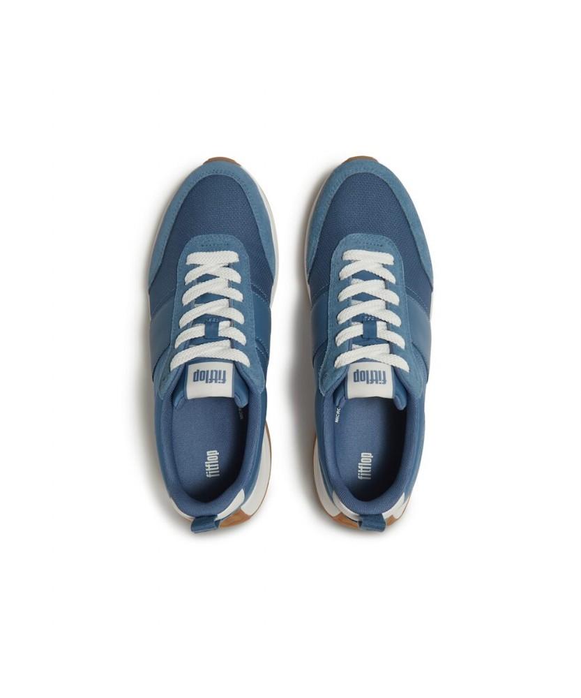 Fitflop Мужские F-Mode Flow Ткань Swag/Кожа/Кроссовки - Космический Синий (Ft61K1N06N)