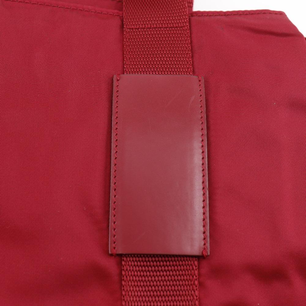 PRADA Tote Bag B10310 Red Nylon Women Used