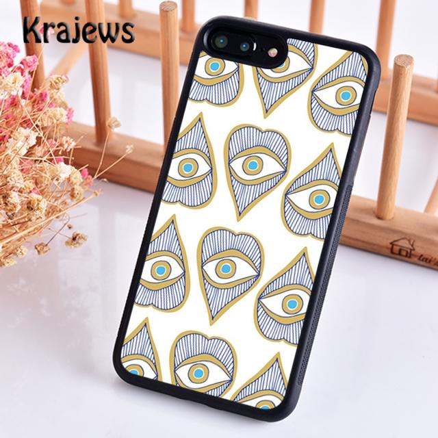 Мягкий чехол Krajews EVIL EYE Collage для iPhone 14 5 6s 7 8 plus X XR XS 11 12 13 pro max Samsung Galaxy S21 S22ultra