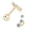 Silvere Glam Internet Celebrity Ins Style Samsung 10k Gold Moissanite Stud Earrings For Women High-end Design Earrings