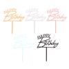 10Pcs New Gold Happy Birthday Cake Topper Gold Black Acrylic Kid Birthday Party Cake Topper For Baby Shower Gift Baking Supplies