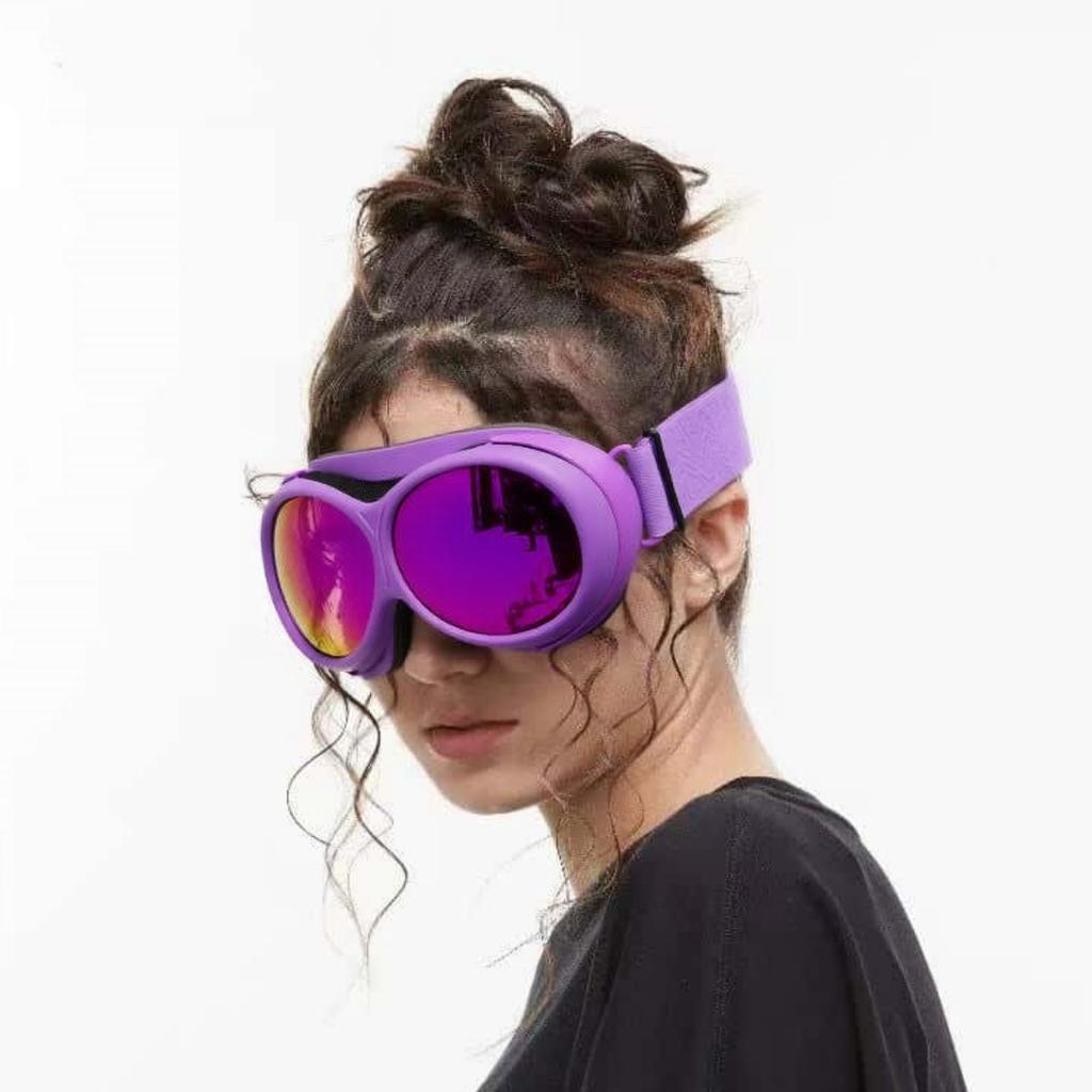 Latest adult double-layer anti-fog colorful round frame ski goggles outdoor sports snow wind and eye protection mountaineering snow