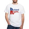 CafePress Футболка с принтом 'Raised Right' для мужчин, 100% хлопок, Классическая белая футболка с графическим рисунком