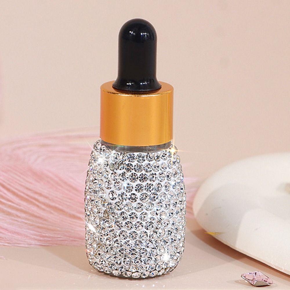 Бутылка-капельница для эфирного масла со стразами, игристые мини-бутылки-капельницы ручной работы