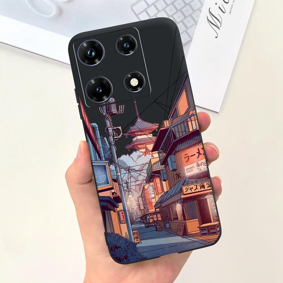 Fashion Moon Pattern Case For Infinix Note 30 Pro 30i 30 2023 Candy Color Soft Silicon Bumper For Infinix Note30 30Pro Note30i