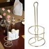 Tissue Reserve Holder Electroplating Bright Vertical Style Gold Iron Easy Cleaning Toilet Paper Stan