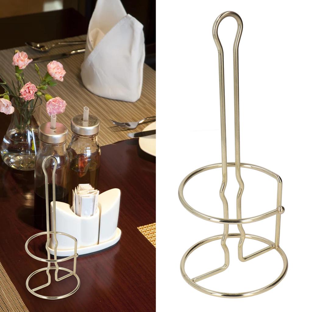 Tissue Reserve Holder Electroplating Bright Vertical Style Gold Iron Easy Cleaning Toilet Paper Stan