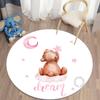Круглый ковер, коврики для гостиной, ковер для детской спальни, детский напольный ковер для гостиной, коврик с принтом медведя для детской комнаты, детский ковер для дома