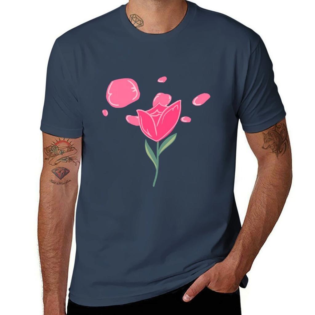 Send You Rose Tshirt Basic Solid Color Casual Tee Shirt