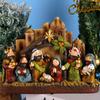 Tabletop Nativity Compact Decoration Warm for Holiday Centerpiece, Collectors