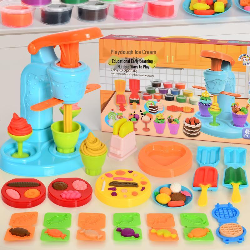 DIY Ice Cream Maker Clay Molds & Tools Set for Kids