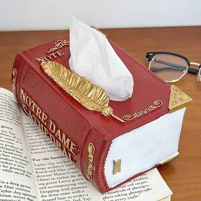 Креативная Книжная Коробка для салфеток Настольное Украшение для Офиса Бумажные Салфетки Коробка для Хранения Туалетной Бумаги Домашнее Хранение