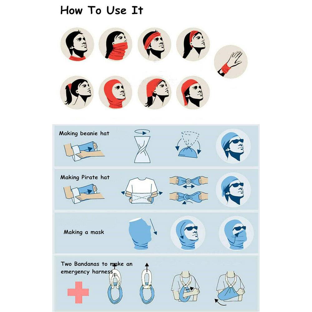 Sports Headwear Dustproof Fishing Magic Turban Scarf Men Women Head Face Neck Sunshade Collar Gaiter Tube Outdoor Bandana