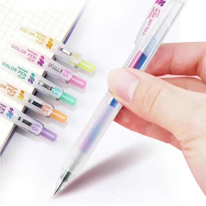 0.5mm Gel Pen Sets Retractable 5pcs Color Japanese Pen Quick-Drying for Writing Drawing Scrapbooks Journals School Stationery