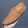 Men's Handmade Cowhide Slip-On Loafers - Breathable, Casual & Versatile for Spring