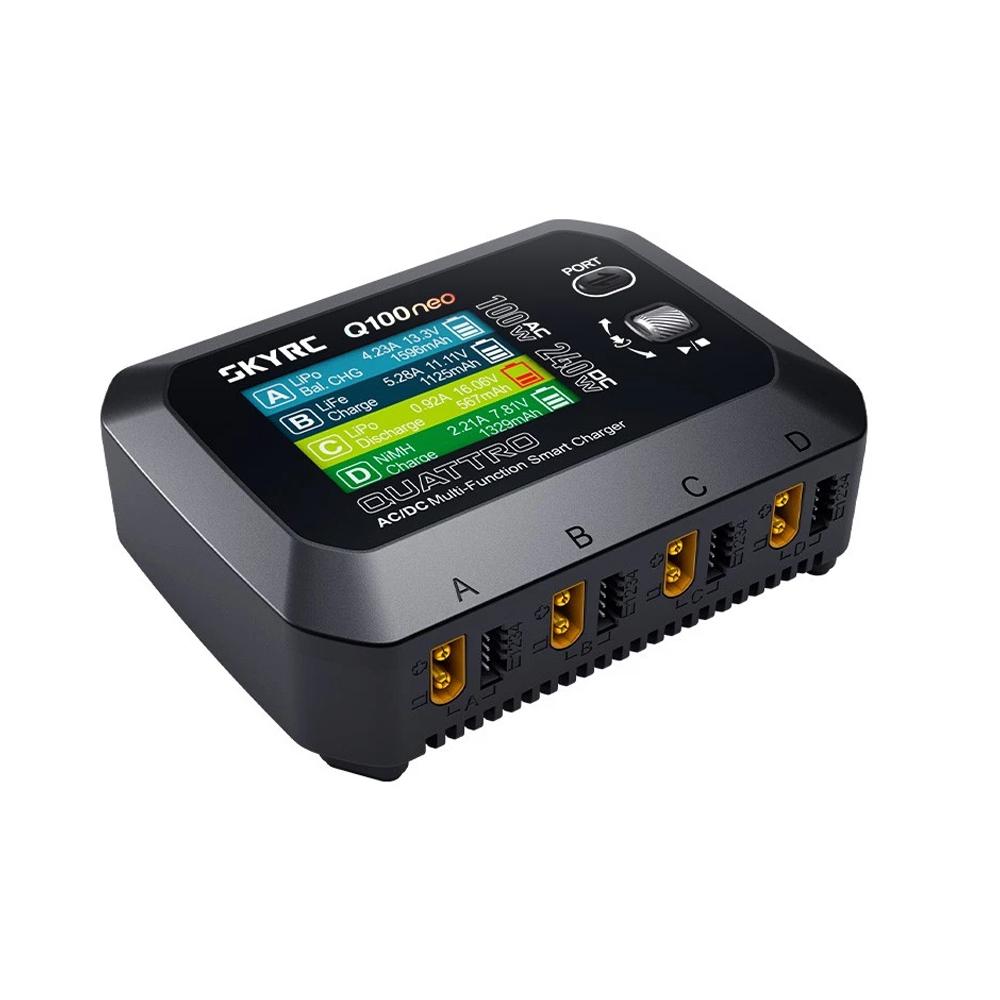 SKYRC Q100neo Smart Balance Charger - 100W AC/240W DC 2.8" Color Screen Multi-Function Battery Charger for RC Drone