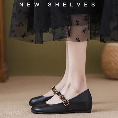 Ретро стиль, внутренняя платформа для увеличения роста, мягкая кожа, одинарные туфли, женские, для улицы, с пряжкой, на толстом каблуке, слипоны с маленькими кожаными туфлями Мэри Джейн