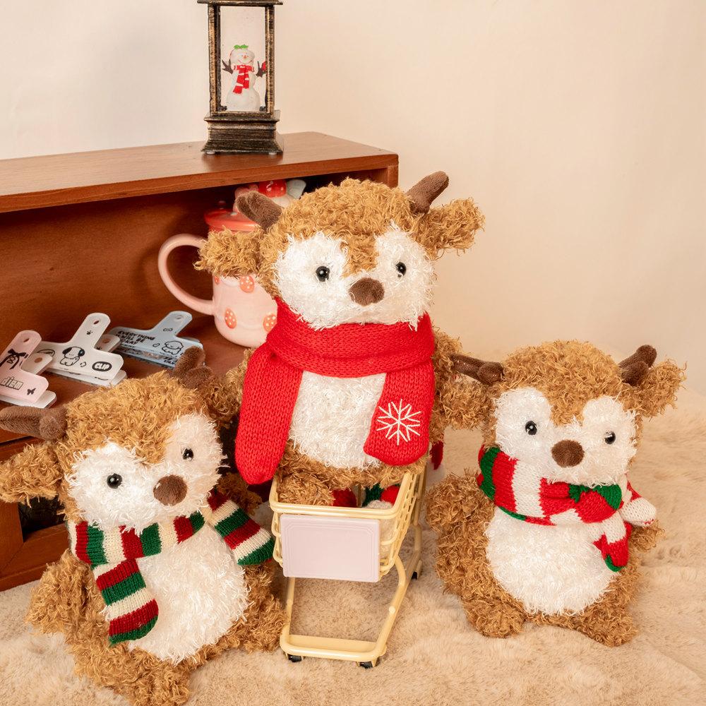 Новый Рождественский Шарф Олень Мультяшная Плюшевая Игрушка Рождественская Атмосфера Украшения Праздничный Подарок Дети Спят: