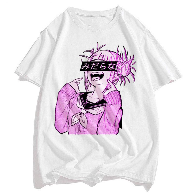 Men's Senpai Anime Girl Nerdy Modal White Print T-shirt Women Manga Streetwear Tee Shirt