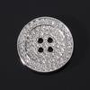 10PCS Zinc Alloy Buttons 4-Holes Buttons Black/Gold Fashion Round Zippers Leisure Clothes Shirt Overcoat Buttons