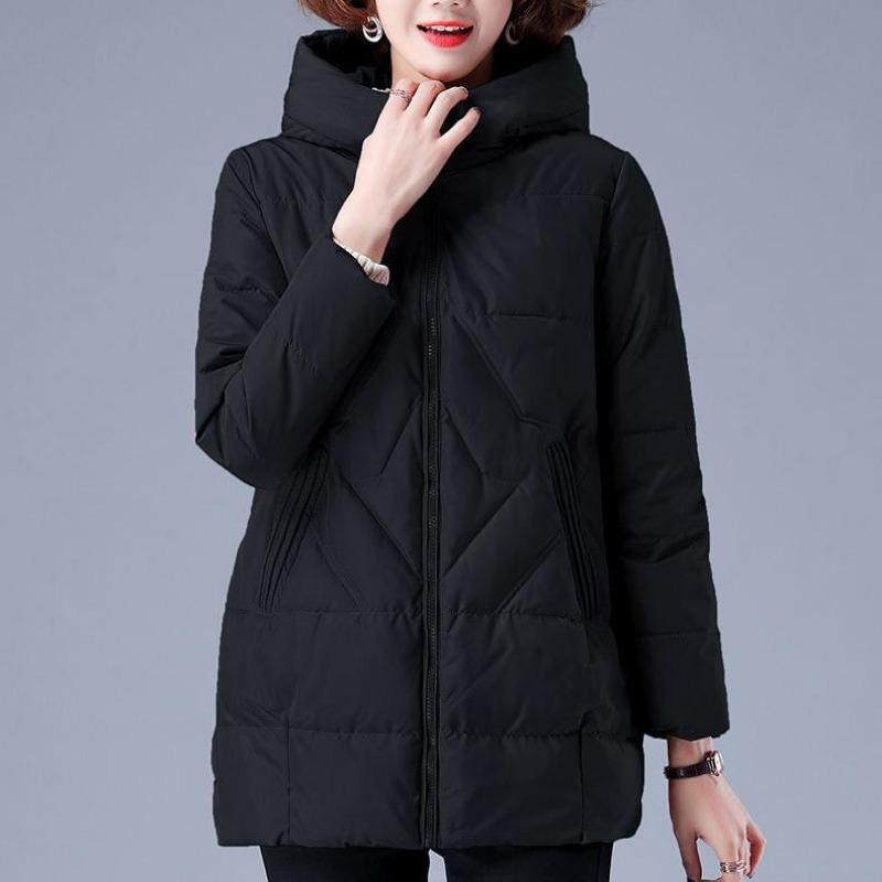 Женские зимние теплые куртки с длинным рукавом Теплые парки Женские утепленные пальто Куртки-парки с хлопковой подкладкой Большие размеры Верхняя одежда с капюшоном Легкие удобные