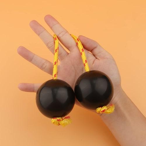 Cluoling Pachika Asalato Percussion Instrument, Ethnic Maracas, Shakers, African Rhythmic Ball Cashaka Instrument, Set of 2