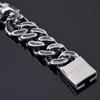Мужские браслеты в готическом стиле с черепом, 19 мм, из нержавеющей стали, браслет-цепочка с призраком для мужчин, ювелирные изделия в виде скелета, новинка для мужественных запястий