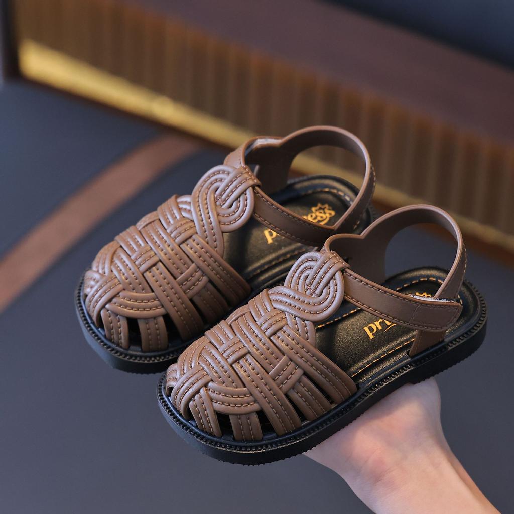 Sandals Summer Children's Woven Casual Baby Shoes Girls Beach Shoes Slipper