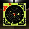 10 Pcs 8-Inch Splatter Target Sticker Self Adhesive Bullseye Fluorescent Yellow Shoot Target for Outdoor Indoor Shoot Competitions Practice