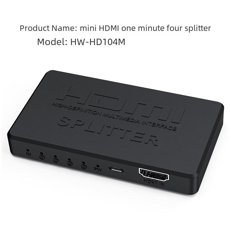 4K Мини HDMI-сплиттер: Один вход на два выхода для дублирования HD-видео